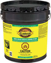 Cabot 142.0017406.008 Semi-Solid Deck and Siding Stain, 18.9 l, Liquid, Neutral Base, Slight, 1.04 Specific Gravity